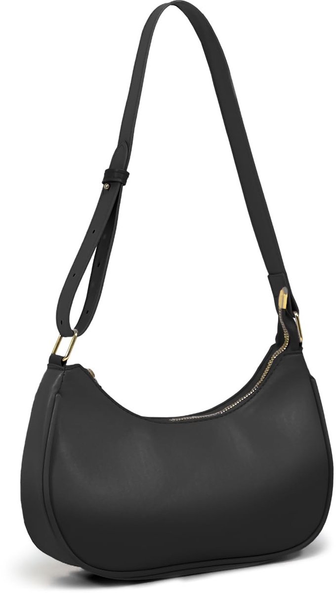 Omgoods - Trendy PU Leren Schoudertas voor Dames met Rits Sluiting