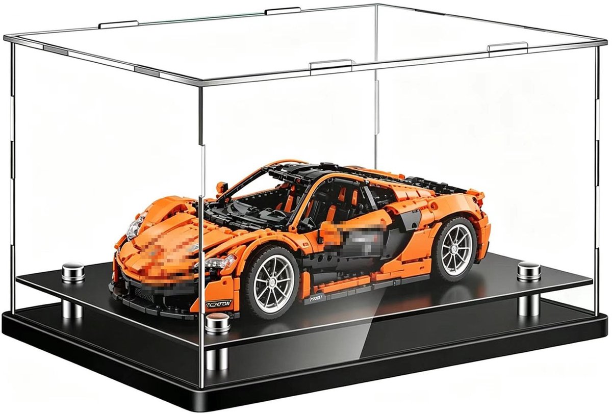 Omgoods - Acryl Display Case voor Voetbalhelm met Zwarte Basis