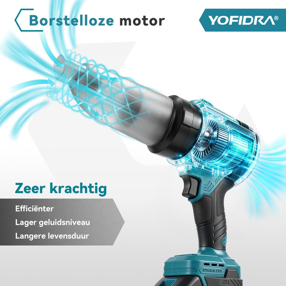 Yofidra Accu Bladblazer / Stofzuiger - 2-in-1 Borstelloze Bladblazer - 350 m/s - Handstofzuiger - Draagbare Stofblazer - voor Bladeren en Tuinafval, Auto – foto 8
