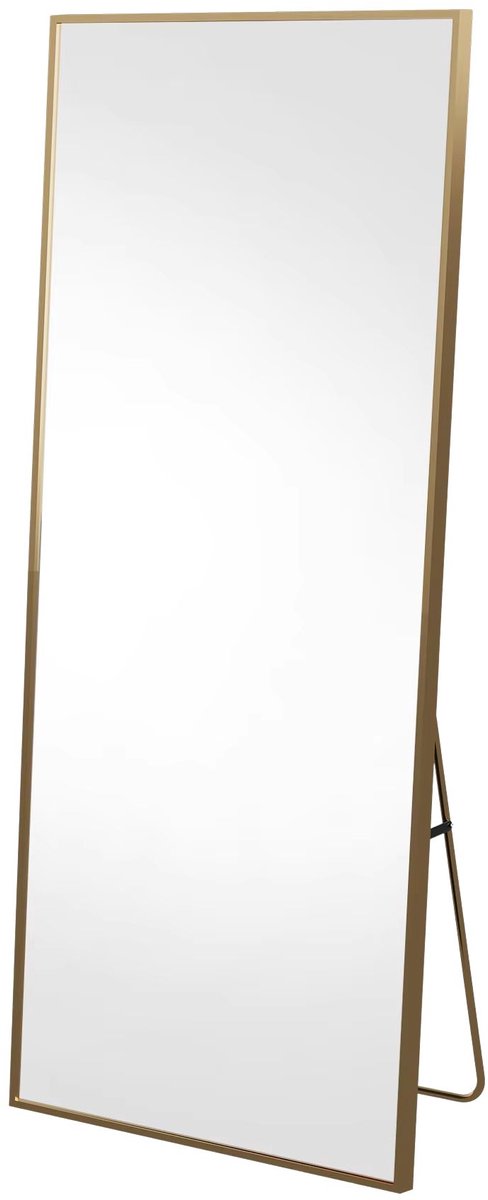 Staande en Wandspiegel 173 X 63 Cm - Volledige Lichaamslengte Spiegel, Hangend of Schuin Te - Aluminium Frame - Decoratief