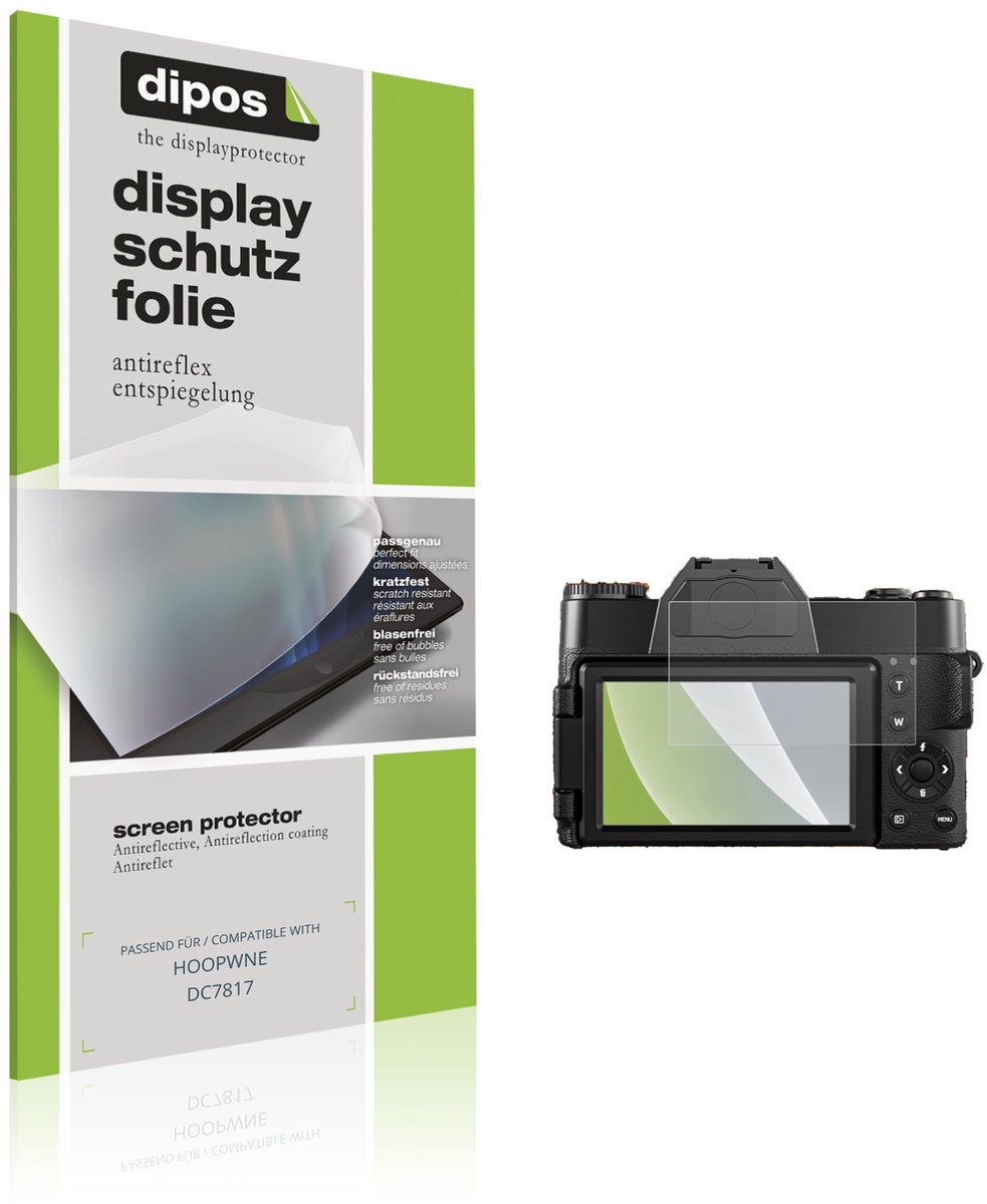 dipos – 4x Matte Beschermfolie geschikt voor HOOPWNE DC7817 | Krasbestendige & antireflecterende Screenprotector Ultra-Thin