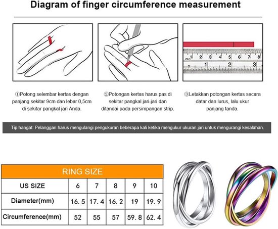 Anti-stressring voor dames, roestvrij staal, angstverlichtende ring, draairing, fidget spinner, stapelbaar, meditatiering, verlicht stress, cadeau voor dames, meisjes, heren — afbeelding 5