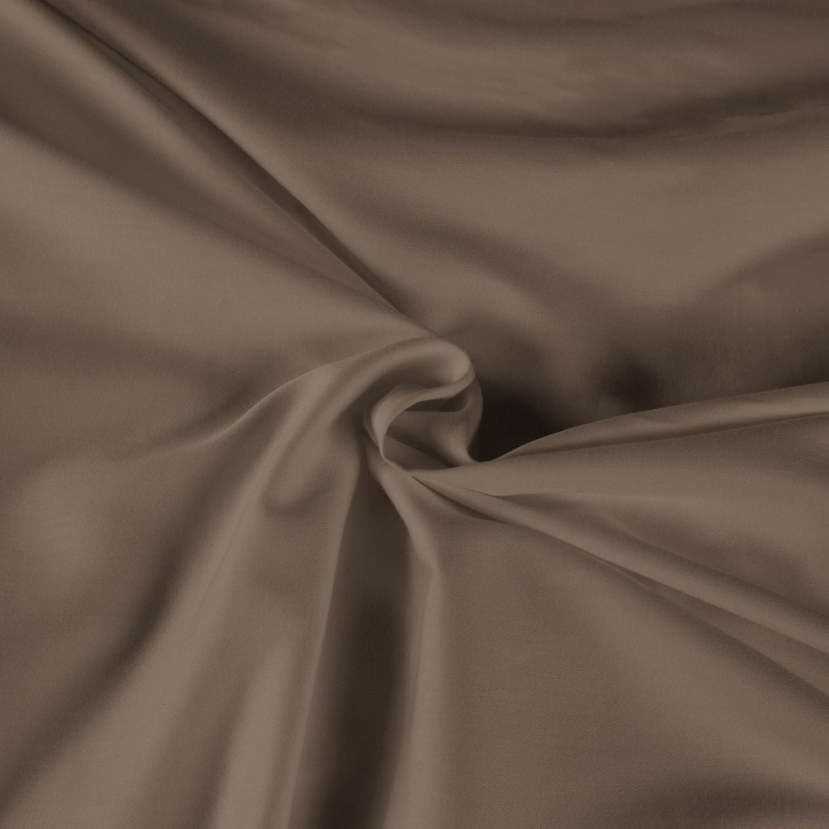 Katoen-Satijn Dekbedovertrek 160x200 cm - Sepia - 100% Natuurlijk Katoen - Glad & Effen - Met 2 Kussenslopen
