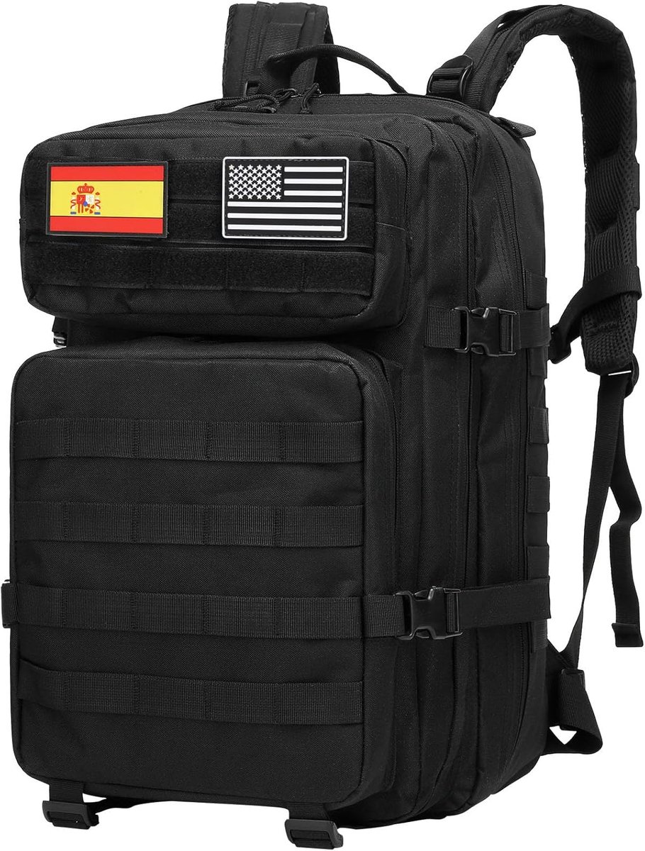 waterdichte en opvouwbare militaire rugzak met grote capaciteit van 45 l, geschikt voor survivallen, bergbeklimmen, wandelen, trekking, kamperen, avonturen of reizen