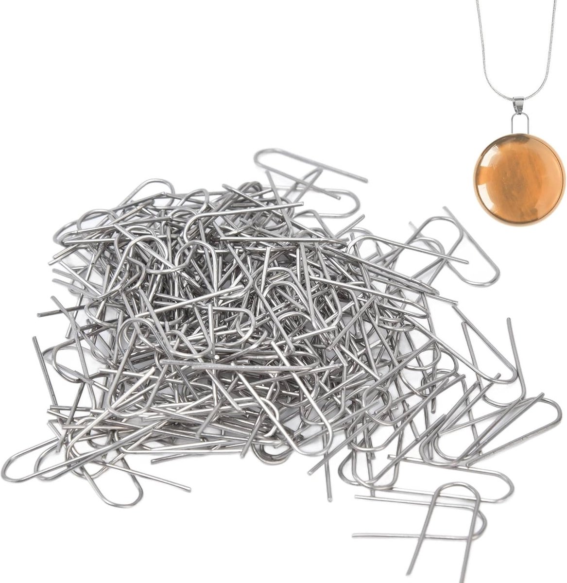 200 Pcs High Temperature Nichrome Wire Bending Rings, Jewelry Making Accessories, U Coat Hanger Hooks with Plastic - ShopVlot