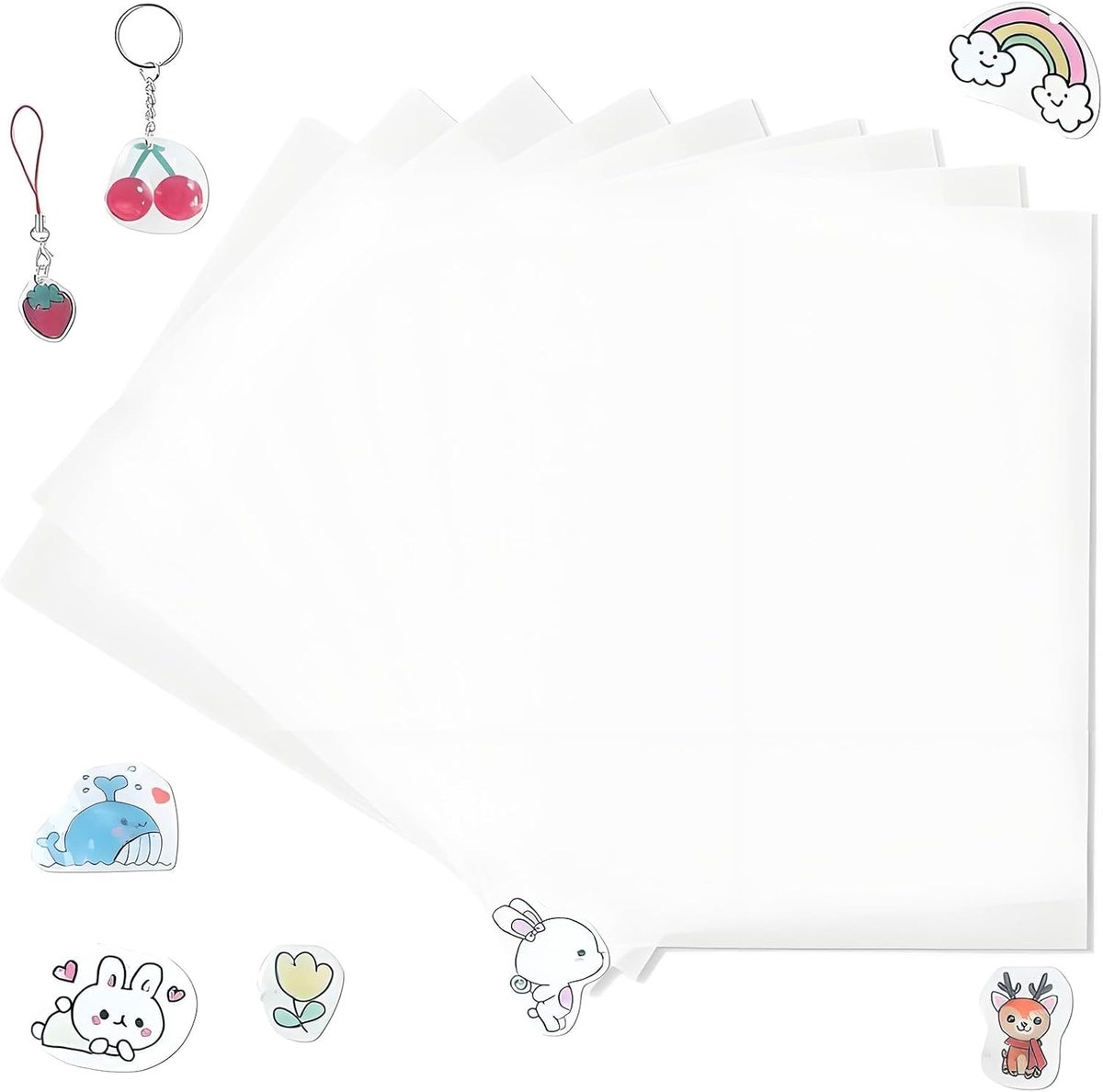 Shrink Film, Shrink Film Set, Key Chain, Shrink Wrap Christmas, Printable, A4, 0.3 Mm, DIY - ShopVlot