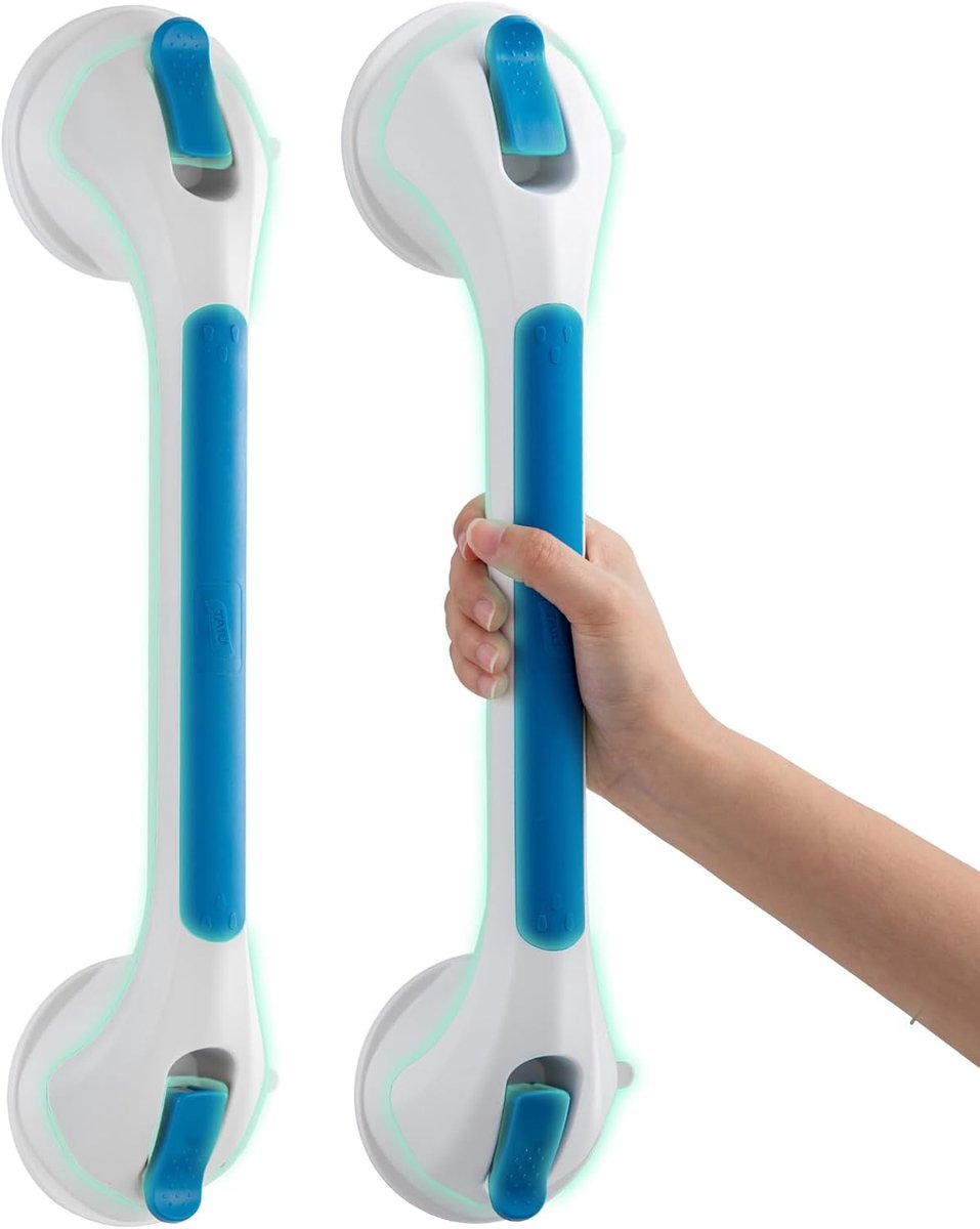Douchebeugel met zuignappen 43CM - Blauw - Sterke badkamersteun - Veiligheid voor iedereen - ShopVlot