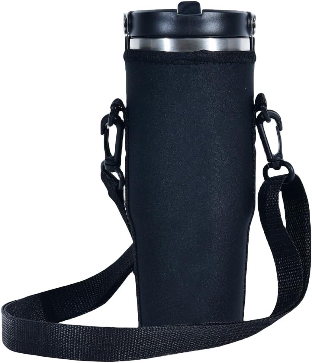 SnelShoppen - Neopreen Draagbare Waterfles Isolatie Sleeve, Waterproof, Antislip, Schokbestendige Pouch met Schouderband, Geschikt voor 30oz RVS Drink