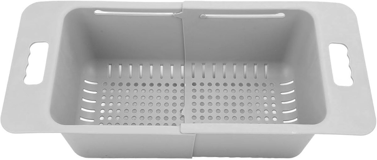 Vriezermand verstelbaar 40-52cm - grijs - met handvat - ideaal voor extra opslag - ShopVlot