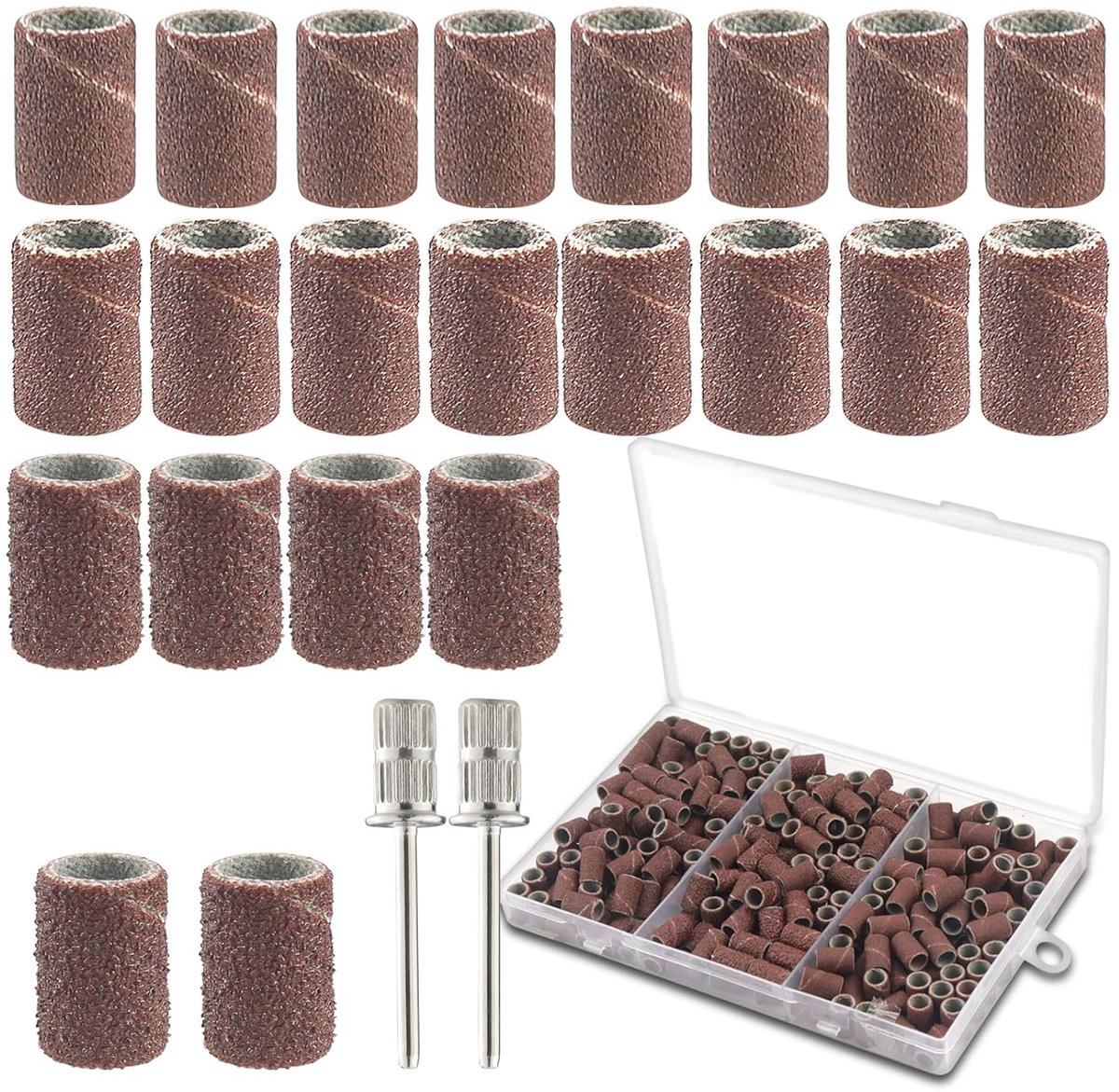 LPZMPZ Cylinder Sleeves, Caps, Sanding Rollers for Nail Cutter, Pedicure, Wood, Turning, Stone, Fine Grain - ShopVlot