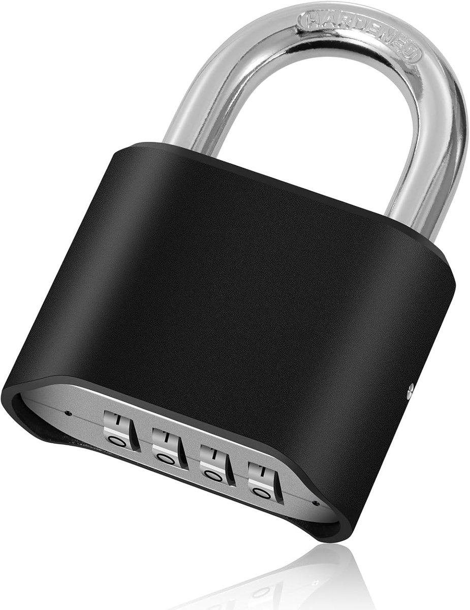 4 Digit Waterproof High Security Shatterproof Stainless Steel Password Padlock for Door Gym School Garden Yard - ShopVlot