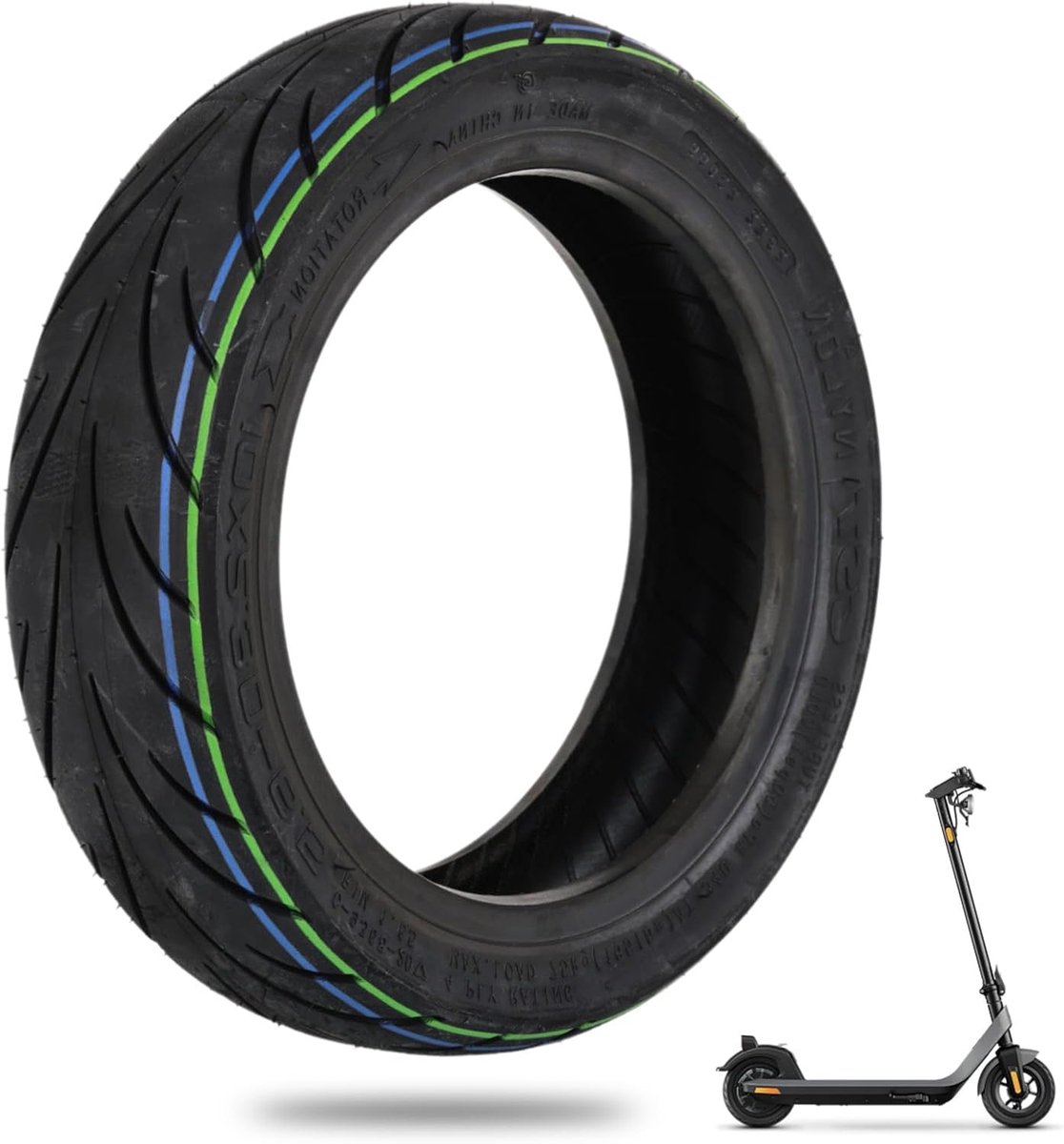 Elektrische scooterbanden 10 x 2.30 - tubeless rubber - explosie- en schokabsorptie resistent - SnelShoppen