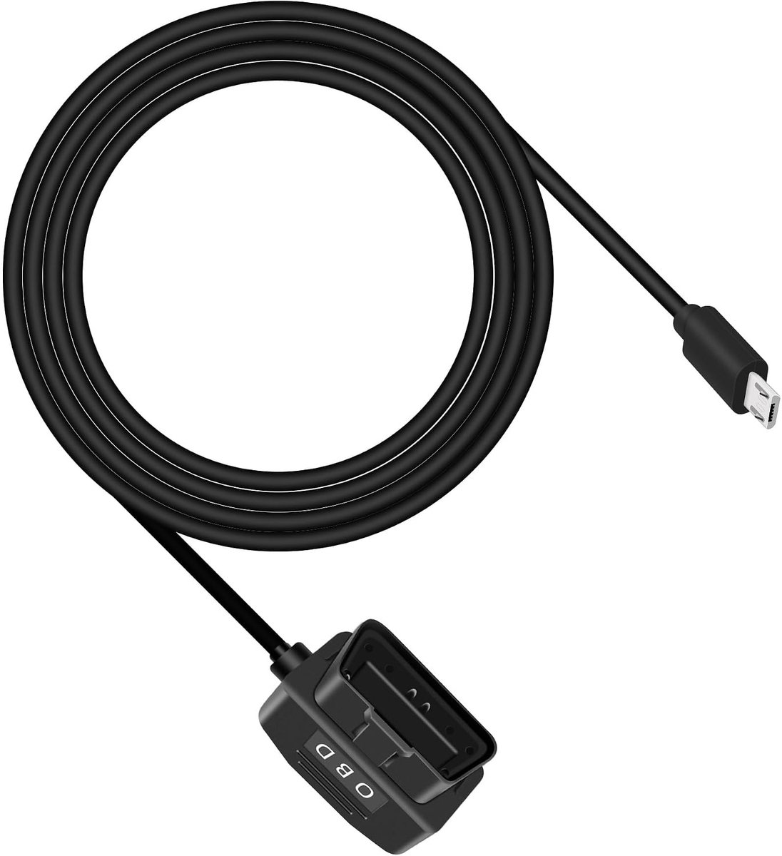 OBD naar USB DashCam Kabel 3,5m - Micro USB naar OBD2 Adapter - Met Schakelaar - Geschikt voor Elektrische Voertuigen - ShopVlot