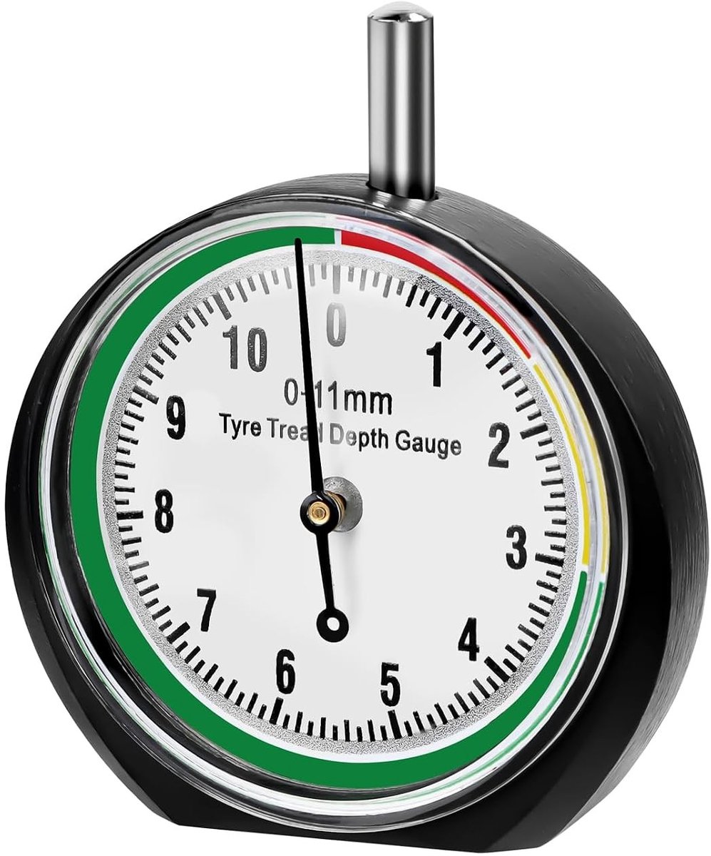 Profielmeter voor Banden, Diepte Meter in mm met Kleurcodering voor Motoren, Auto's, Vrachtwagens en Bussen