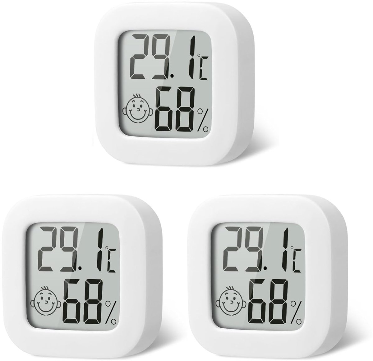 Thermo-hygrometer binnen - Digitale lcd-humiditymeter - Draadloos - Ideaal voor kinderkamers en woonruimtes - SnelShoppen