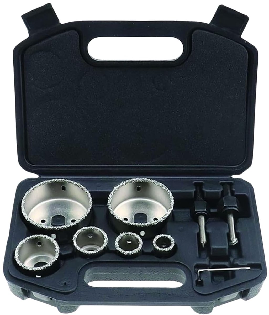 Diamantgatzaag set 9-delig - 22/28/35/44/68/73mm - voor tegels, glas en marmer - snel en eenvoudig boren - SnelShoppen