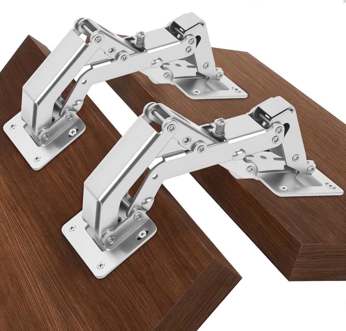 SnelShoppen - 2Pcs 170 Graden Soft Close Keuken Kast Scharnieren, Geluidsloze Hydraulische Verborgen Deurscharnieren voor Keuken, Badkamer, Kledingkas