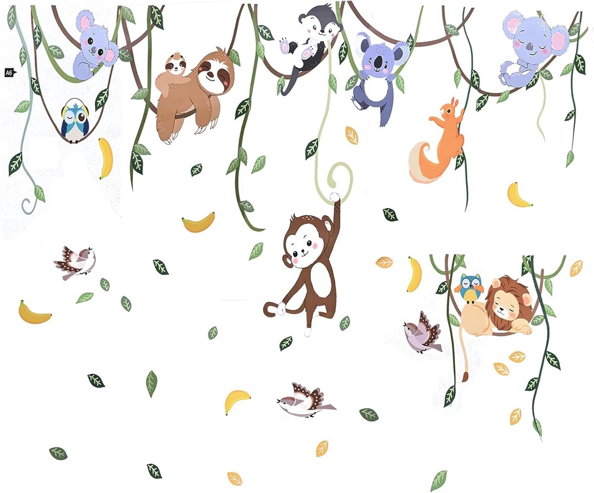 Muurstickers kinderen 150 x 130 cm - waterdicht - zelfklevend - eenvoudig te plakken - ShopVlot