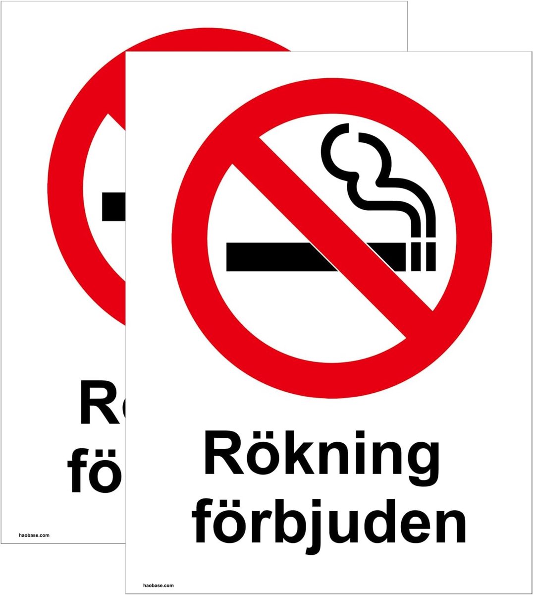 SnelShoppen - 2 Stuks Niet Roken Sticker - Zelfklevende Vinyl Sticker 200mm x 150mm - Waterdicht en Wasbaar - Voor Binnen en Buiten Gebruik