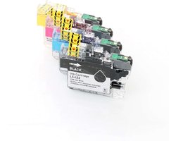 Toners-kopen.nl Brother LC422 - Inktcartridge Multipack 4-delig - 1x Zwart, 1x Cyaan, 1x Magenta, 1x Geel - Huismerk Compatible - Geschikt voor Brother De LC422VA…