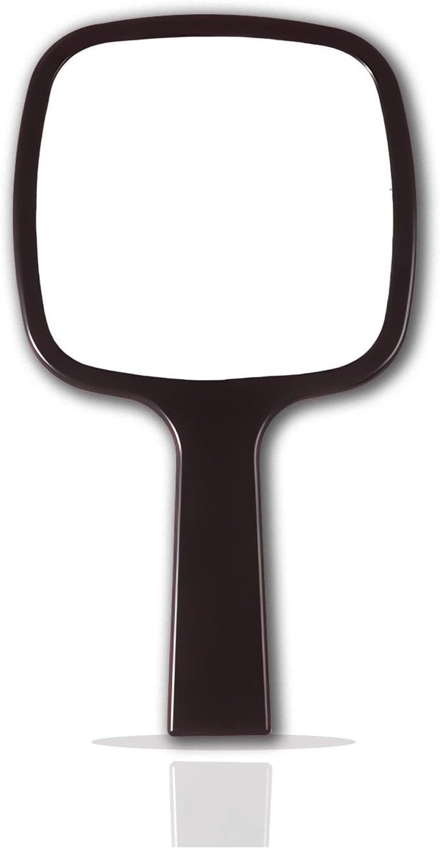 SnelShoppen - Professionele Handspiegel met Handvat, Ronde Reis Spiegel, Draagbare Spiegel 360, Voor Thuis en Op Reis, Zwart, Ergonomisch en Duurzaam