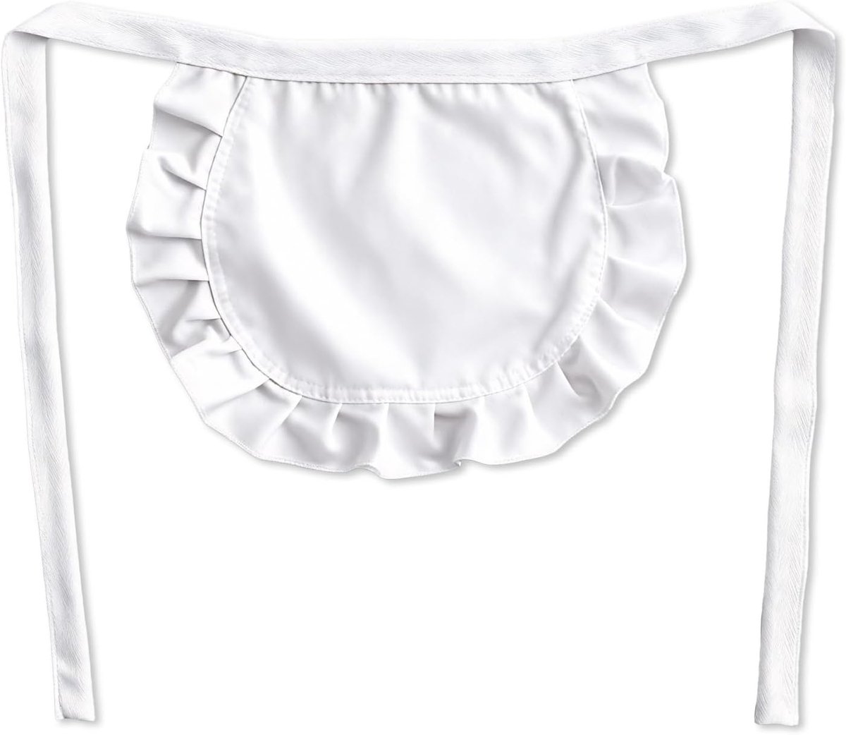 Kookschort voor vrouwen en meisjes - Verstelbare taille met ruffles - Wit - Ideaal voor koken en feestjes - ShopVlot