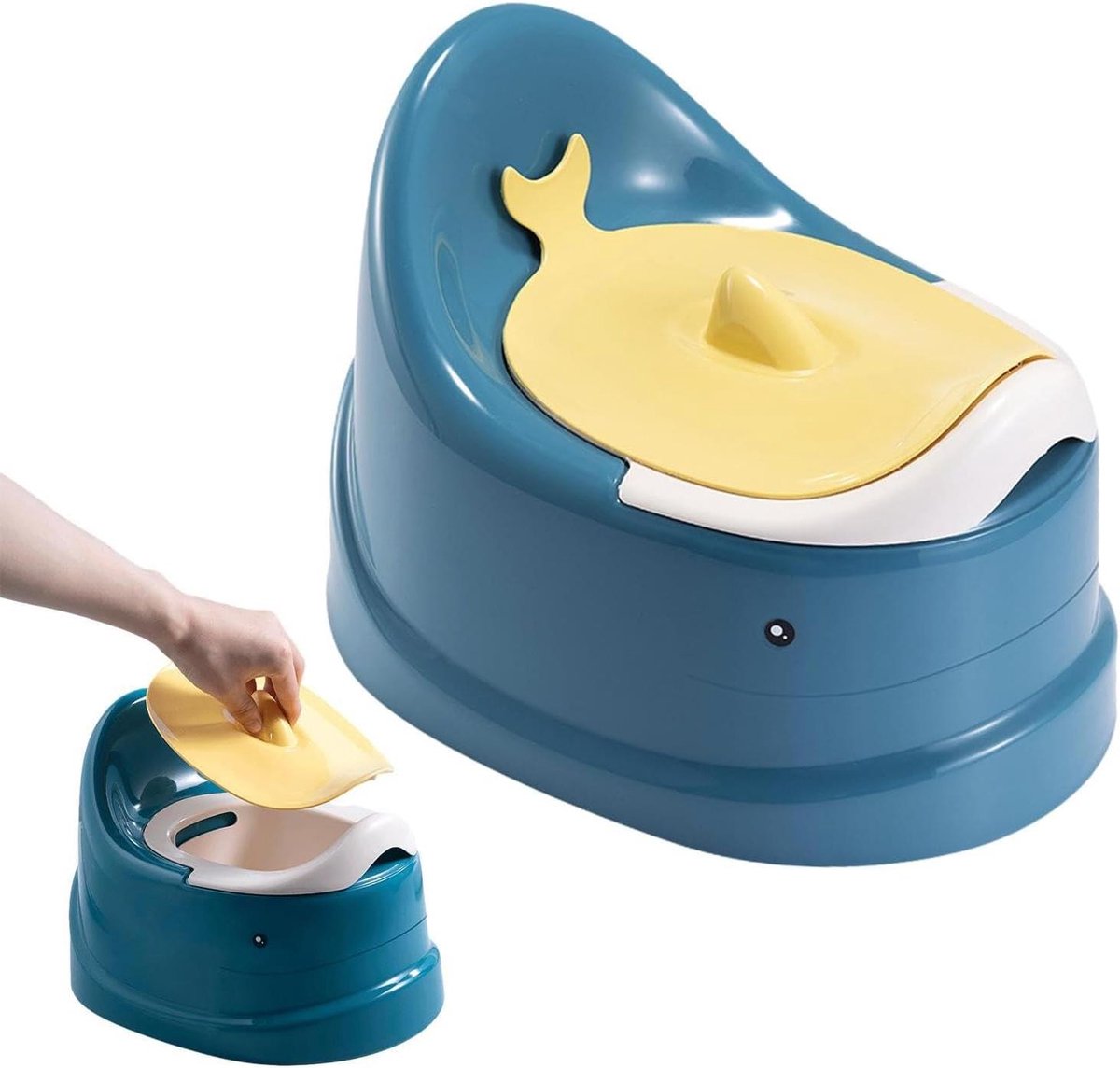 Potty Training Toilet - Reis Potje - Zindelijkheidstraining - Anti-Spat Ontwerp - 33L x 28.8W cm - Blauw