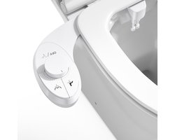 SenDeluz Niet-elektrische bidet sproeier, verstelbare drukknop voor koud water van toiletbidet, wc-bril met dubbele zelfreinigende intrekbare sproeiers