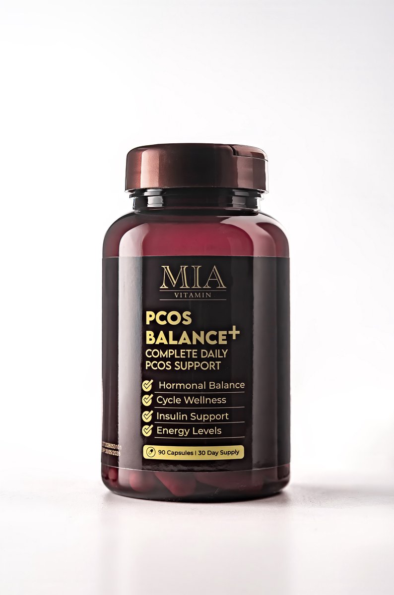MIA Vitamin PCOS Balance+ - PCOS Supplement Vrouw met Myo-Inositol & D-Chiro Inositol (40:1 Ratio), NAC, Magnesium & Foliumzuur - Hormoonbalans & Cyclus - 90 Capsules