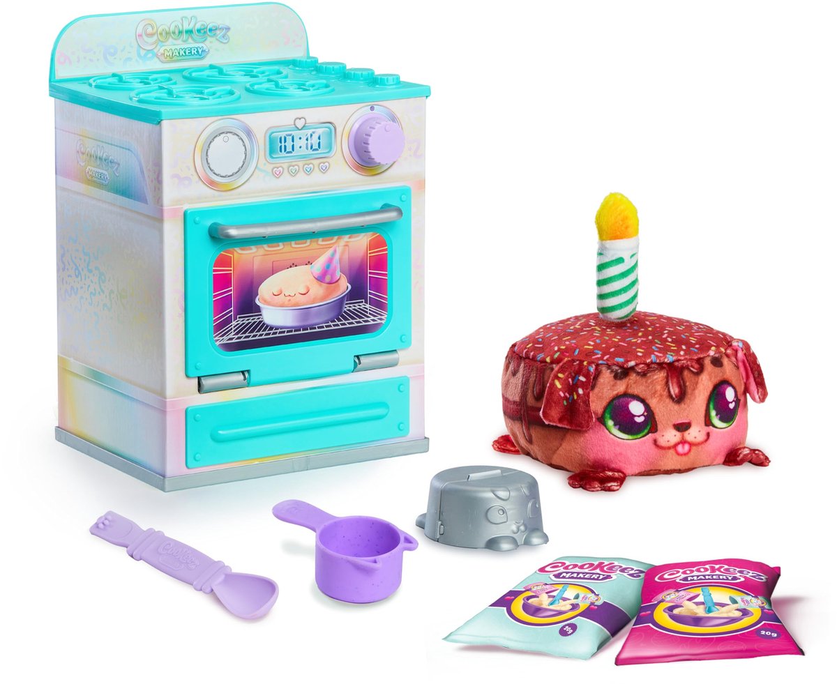 SnelShoppen - Cookeez Makery Oven voor Feesttraktaties, Interactieve Knuffelvriend Bakken, Warme Geurige Verjaardagstaart, Creatief Speelgoed voor Kin
