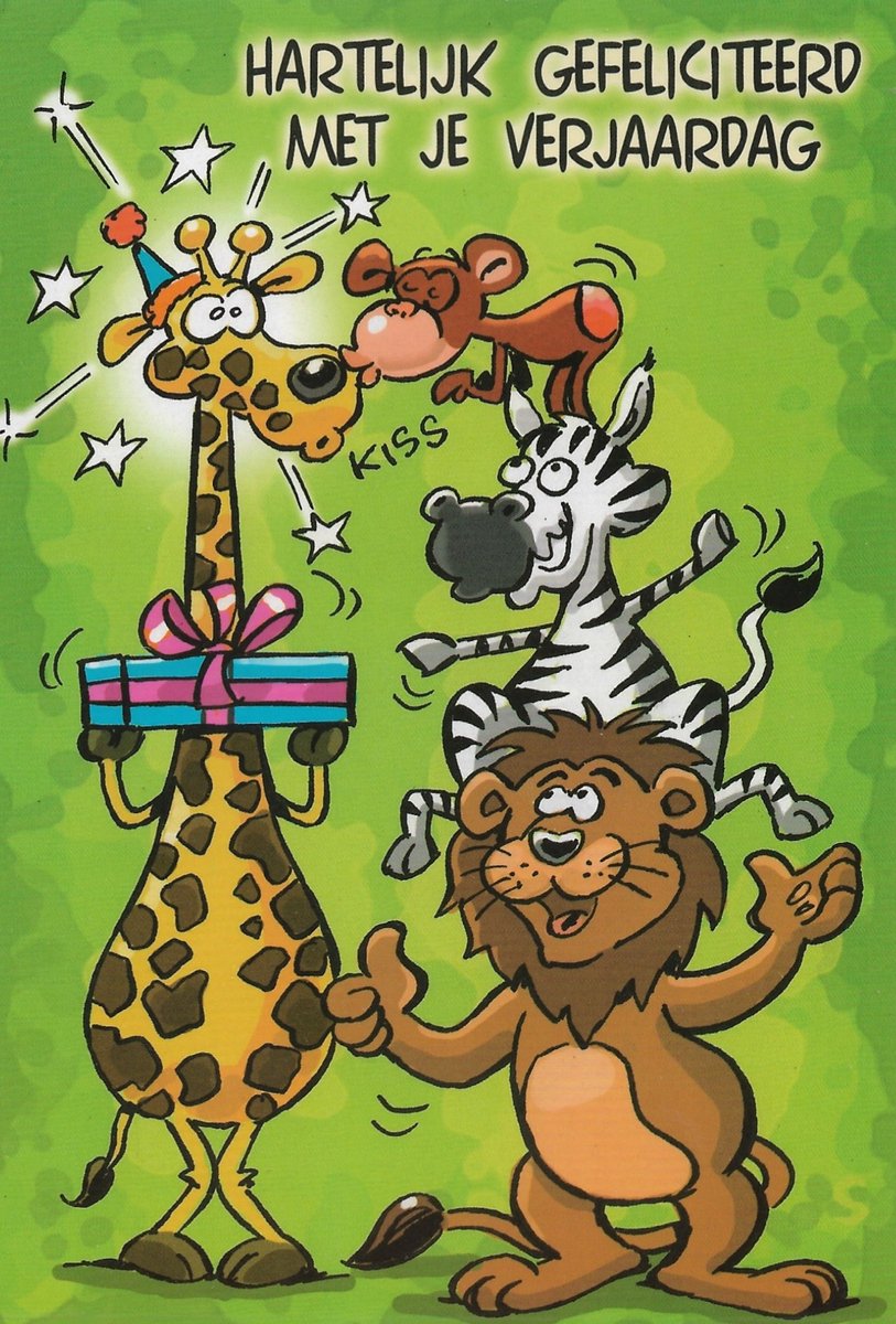 Verjaardagskaart kind jeugd | Wenskaart | 10 stuks | Hartelijk gefeliciteerd met je verjaardag
