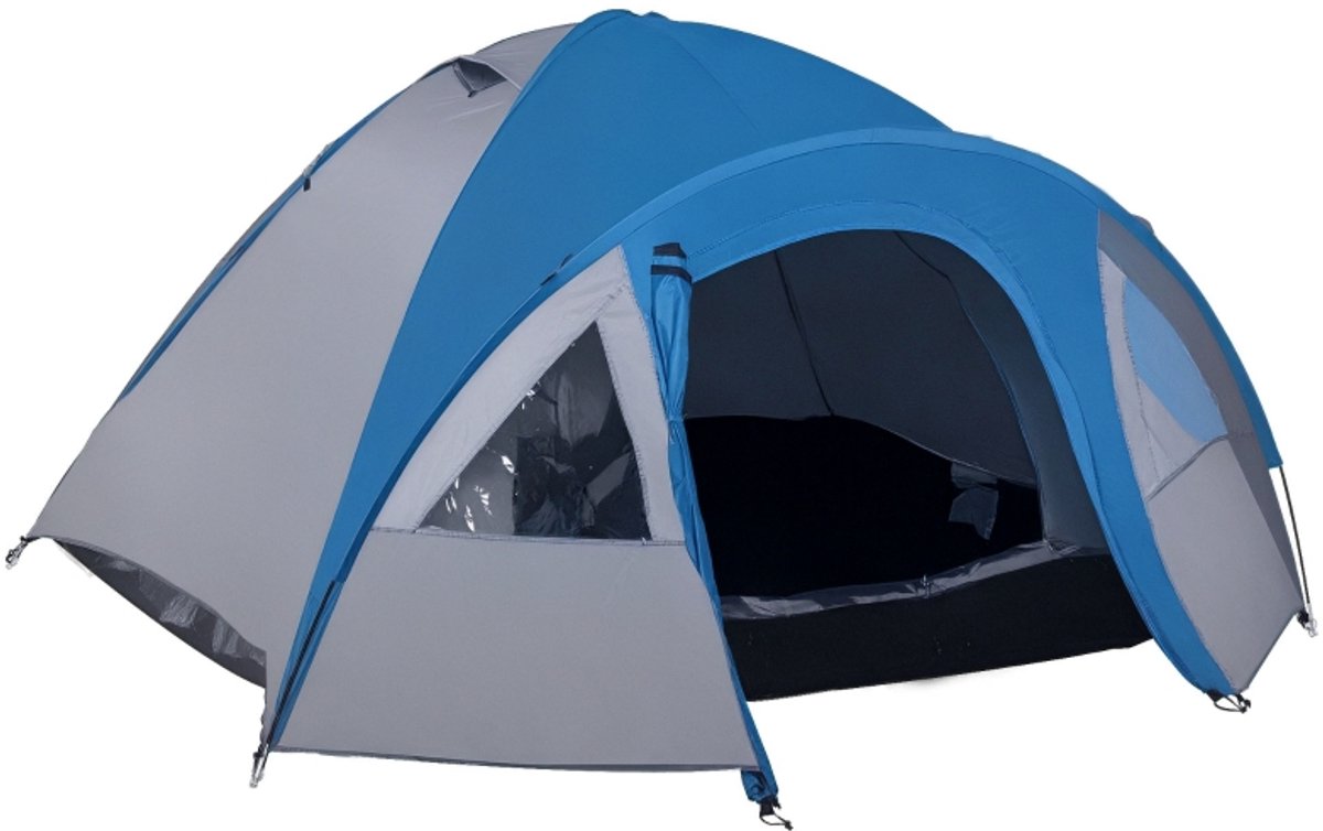 1 stuk - Familiecamping tent voor 3 personen - Licht - Ventilatie - Waterdichte koepeltent - Eenvoudig te bouwen - Dubbele deuren ontwerp
