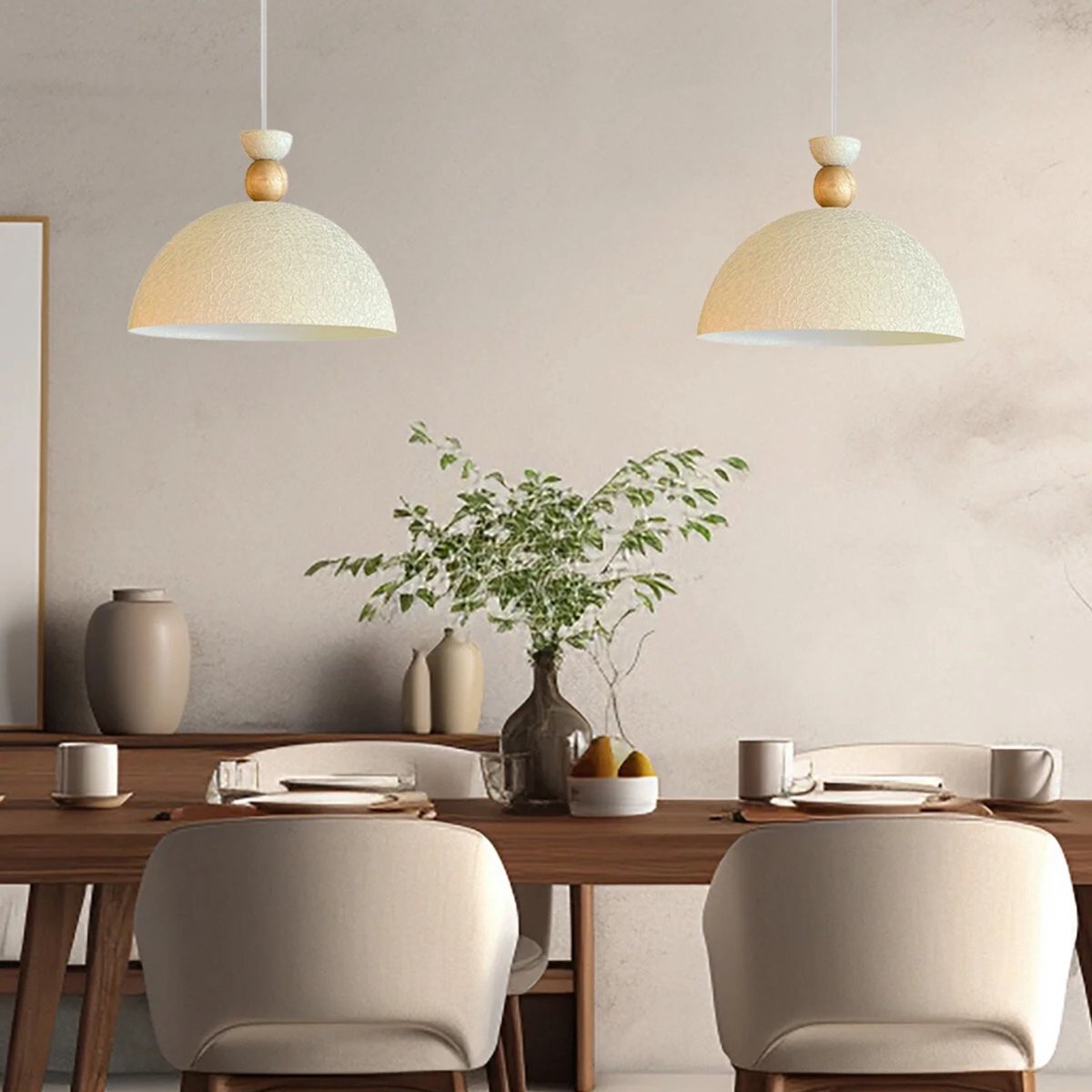 Bamyum hanglamp, industriële Modern stijl, Ø30 cm, wit metalen lamp