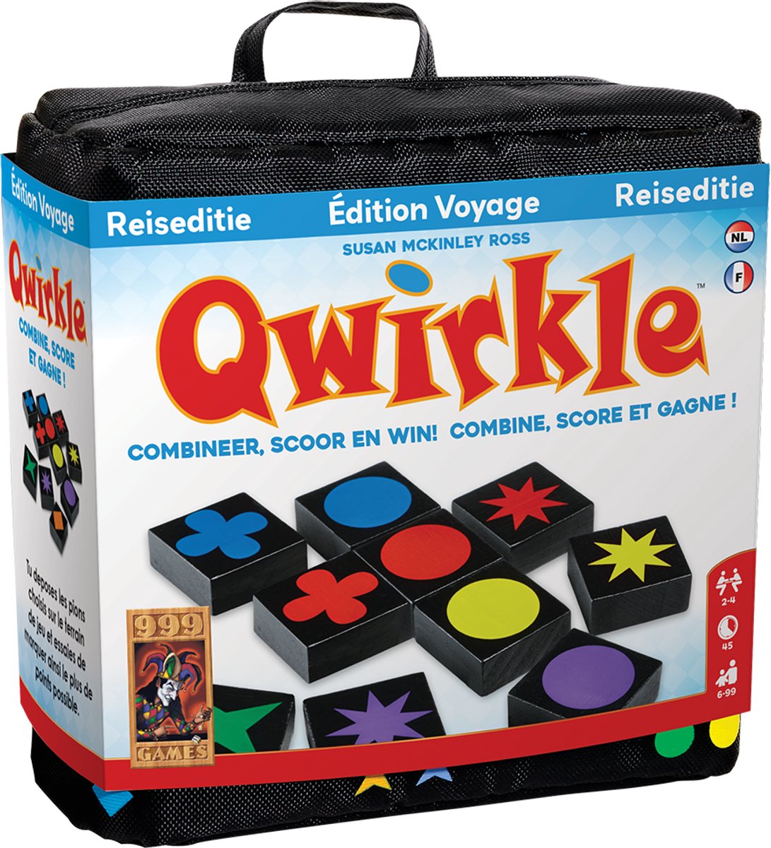 Bol.com 999 Games - Qwirkle - Reiseditie - Bordspel - Sinds 2007 meer dan 15 spellenprijzen gewonnen - Familiespel - Gezelschaps... aanbieding