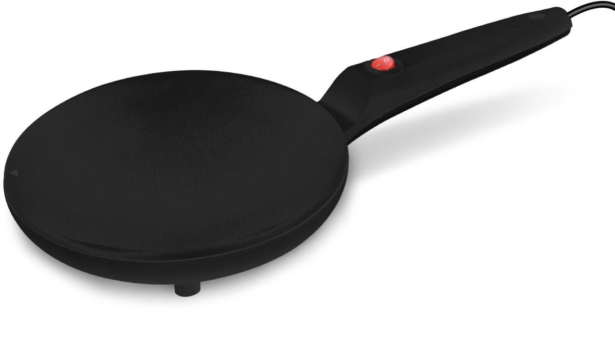 Omgoods - Elektrische Pannenkoekenpan met Antiaanbaklaag en Handvat 20 cm