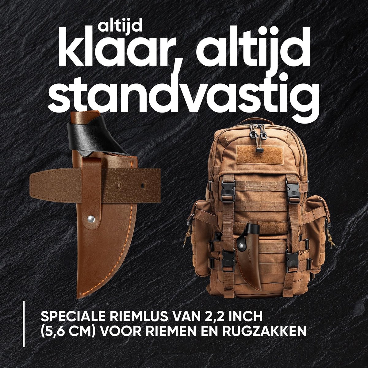 Omgoods - Premium Leren Schede voor Koksmes 15,7 cm