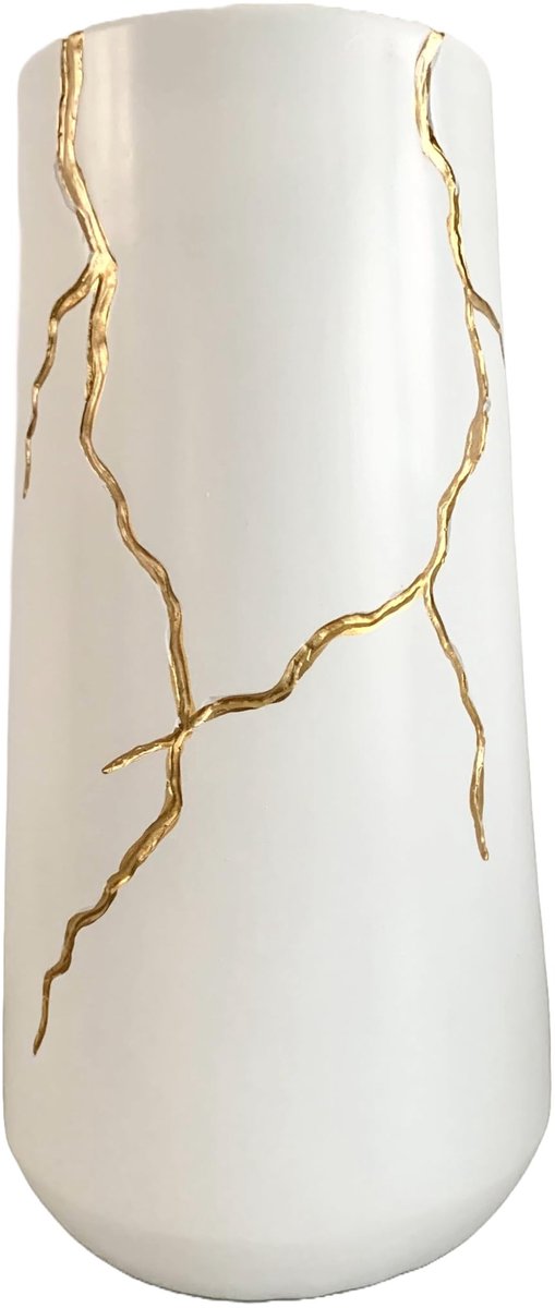 Omgoods - Witte Conische Vaas voor Tafeldecoratie