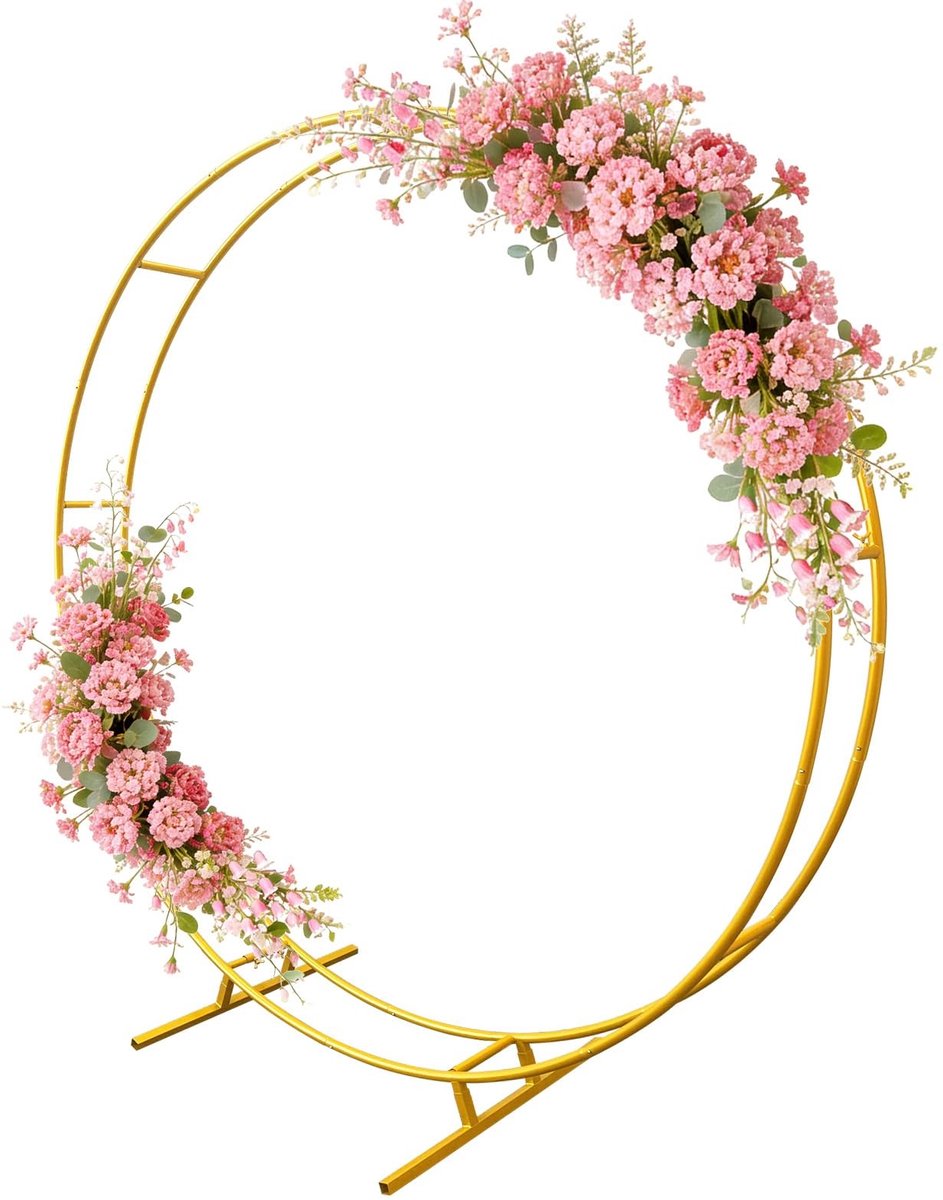 Omgoods - Gouden Rond Bruiloft Boog voor Achtergrond Decoratie