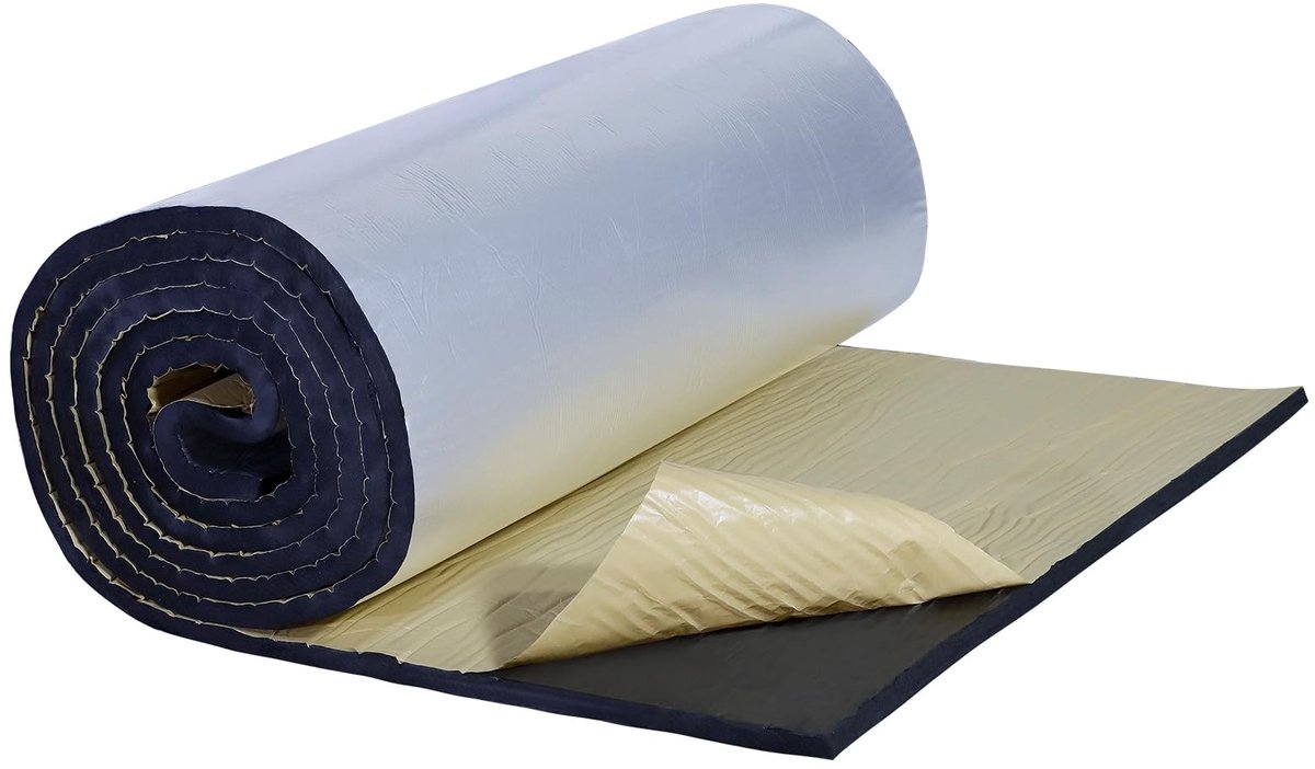 Omgoods - Zelfklevende Isolatiematten - Geluids- en Vochtwerend - 1 m x 4 m x 25 mm