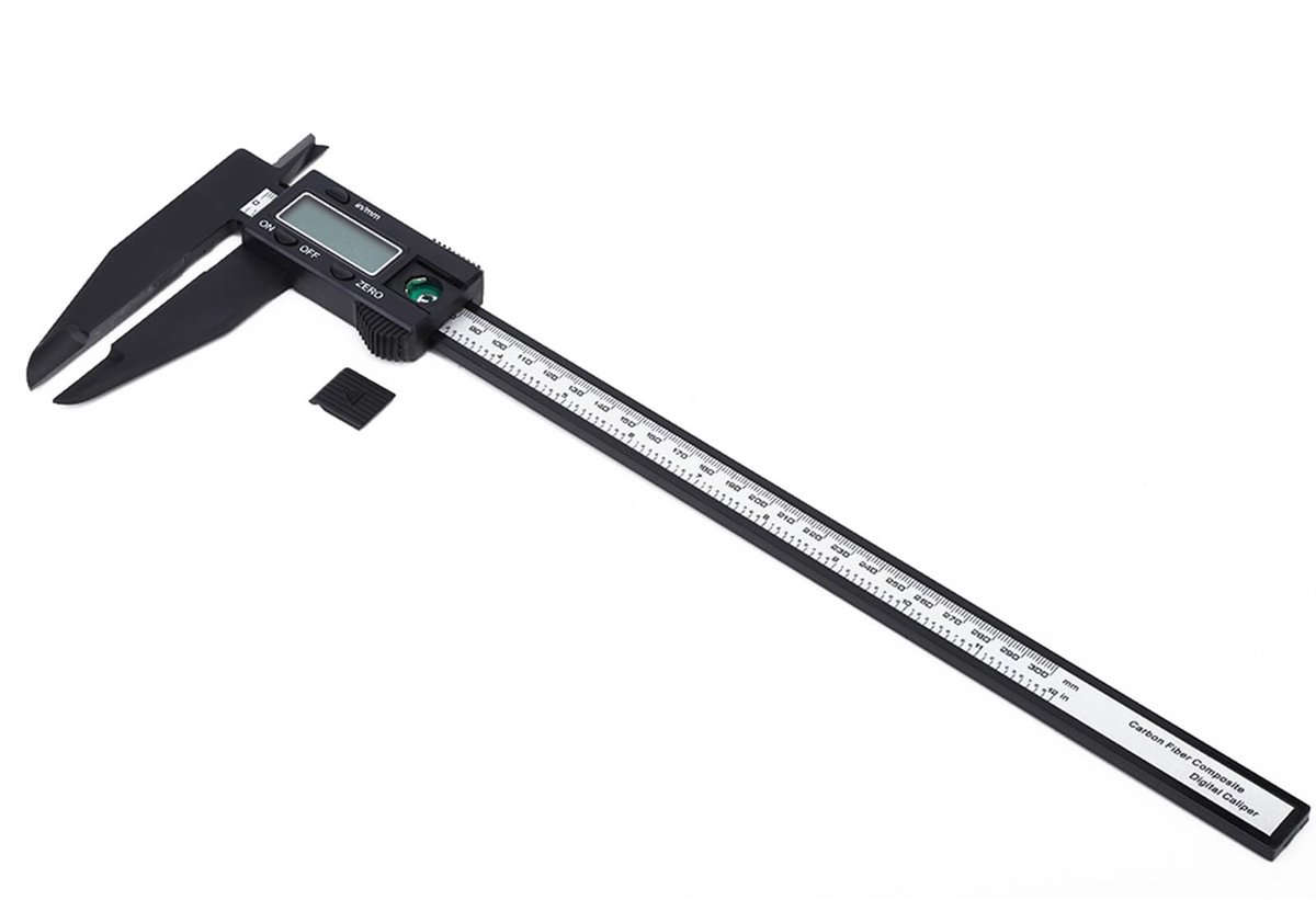 Omgoods- Schuifmaat Digitale 150 mm - Koolstofvezel - Nauwkeurige Metingen - Lichtgewicht - Comfortabel in Gebruik - Geschikt voor School en Houtbewerking