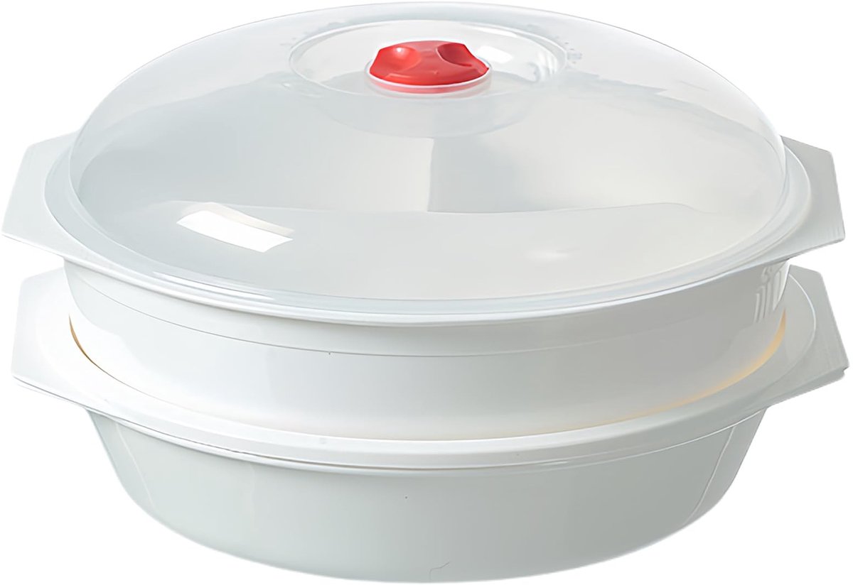 Omgoods - Set van 2 Magnetron Schalen met Deksel en Ventilatie