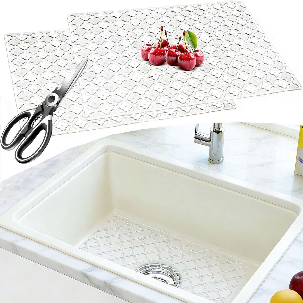 Omgoods - Set van 2 Antislip Afvoer Beschermers - Voor Keuken en Badkamer