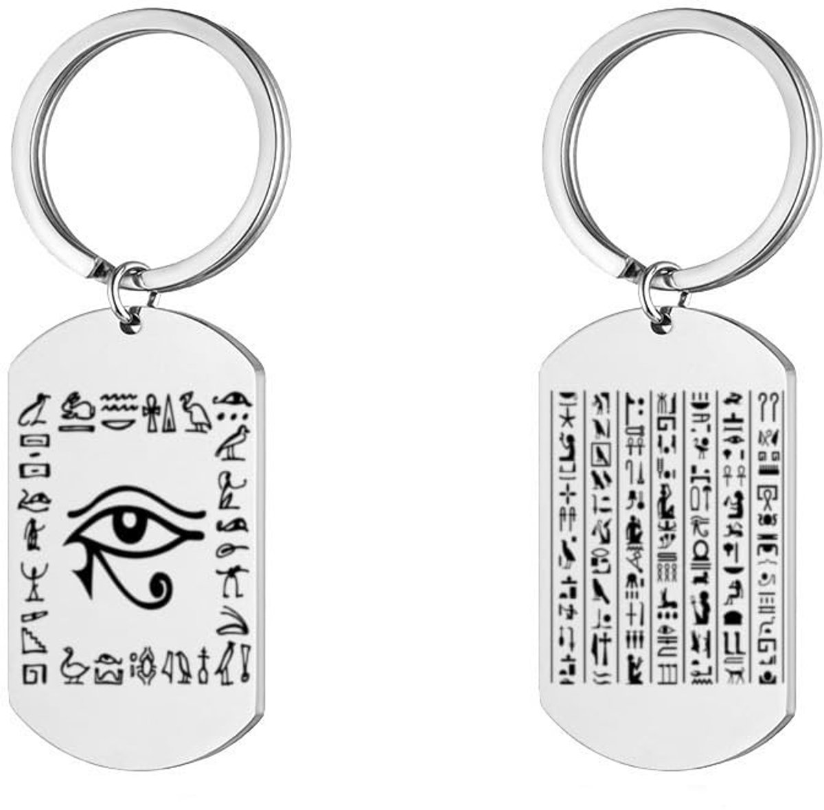 Omgoods - RVS Sleutelhanger met Oog van Horus