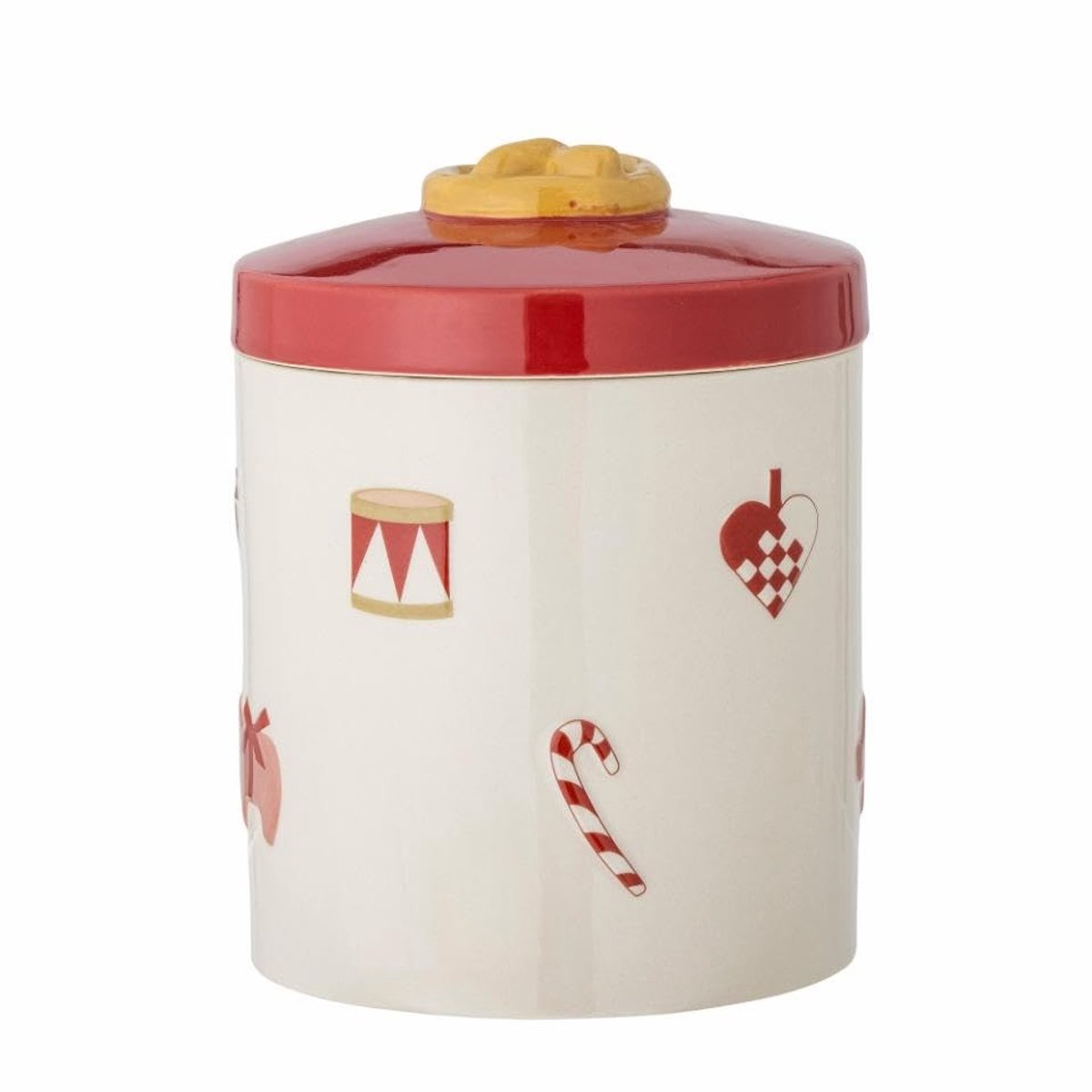 Omgoods - Ronde Aardewerk Pot met Deksel in Rood