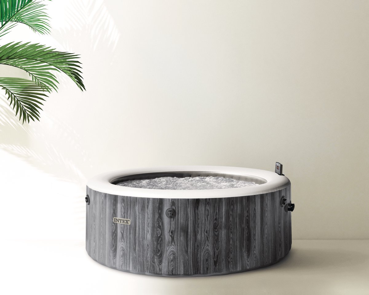 Intex 4-persoons Deluxe Round Bubble Spa Set Greywood - afbeelding 3