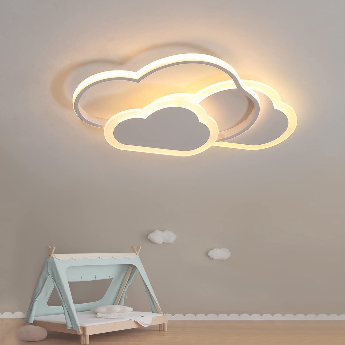 Omgoods - LED Plafondlamp met Wolkenontwerp voor Kinderen