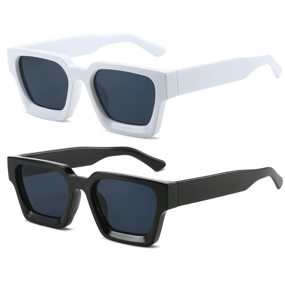 Omgoods - Retro Vierkante Zonnebril met UV400 Bescherming voor Mannen