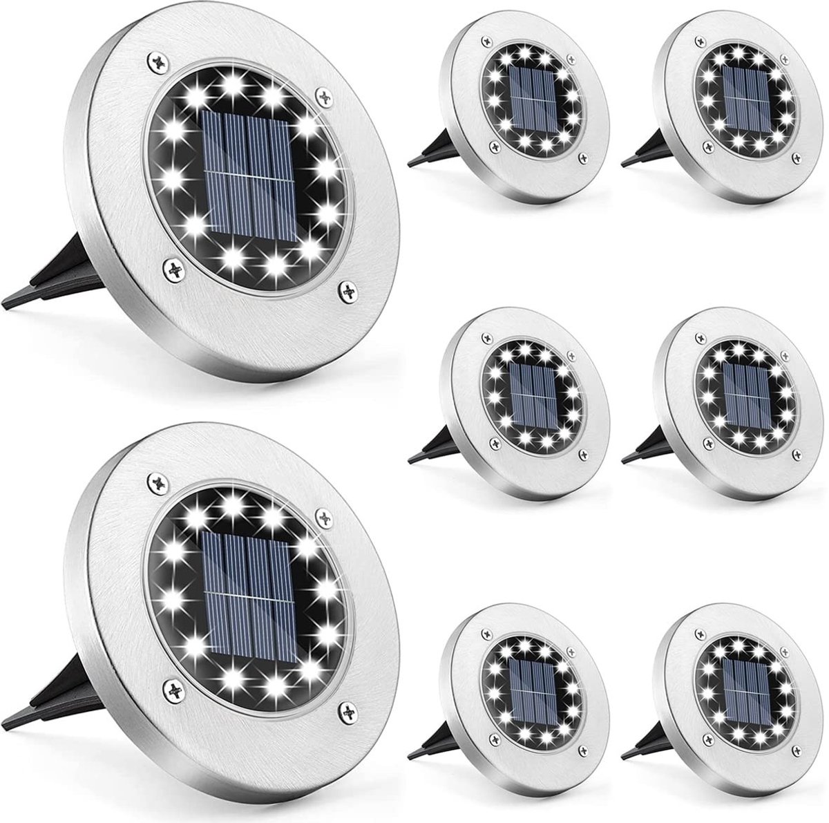 Omgoods - Solar Grondverlichting met 12 LED's, Waterdicht en Energiebesparend