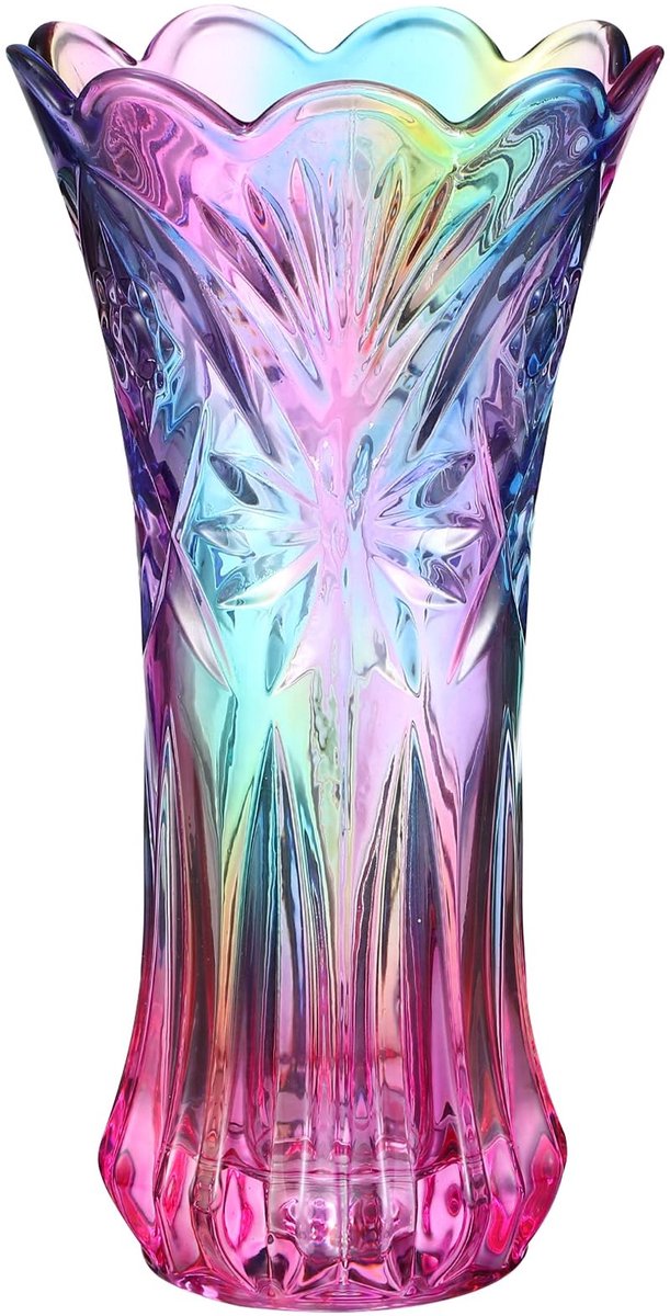 Omgoods - Decoratieve Kristallen Glas Vaasje voor Bloemen, 24 cm