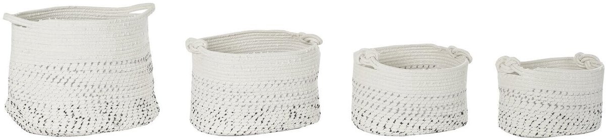 Omgoods - Basket Set van 4 Katoen 36 x 36 x 33 cm